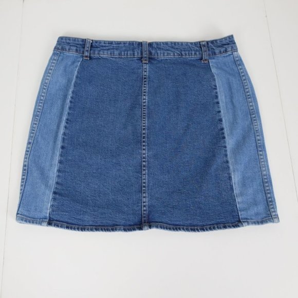 Madewell Stretch Denim Mini Skirt Pieced Edition - Picture 4 of 10
